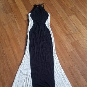 Black and white maxi dress